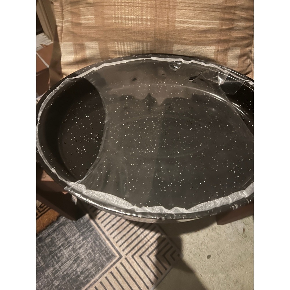 Alpine Cuisine 18 Inch Enamel Oval Roaster Pan Speckled Black Nonstick Roasting
